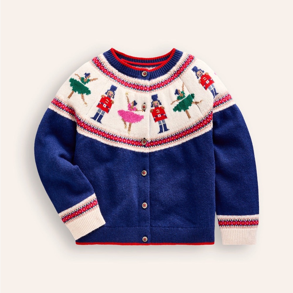 NWOT Mini Boden Edie Fair Isle Cardigan